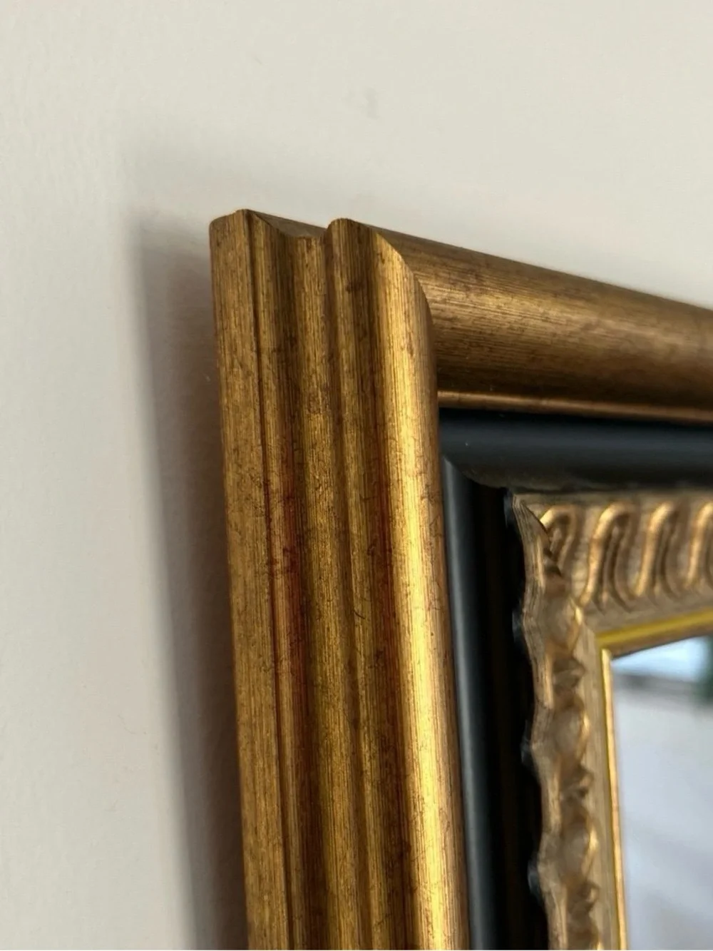 Elegant Gold and Black Decorative Wall Mirror